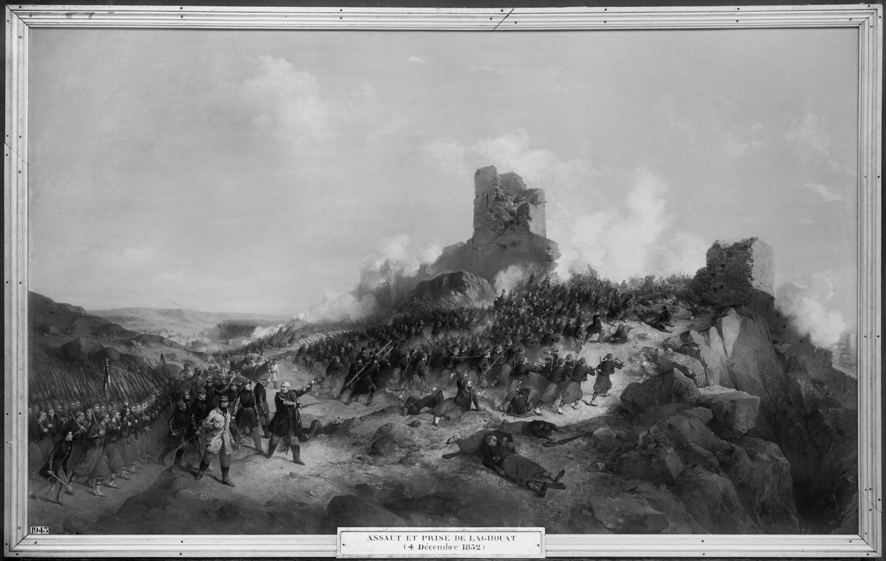 Indtagelse af Laghouat af general Pelissier (1794-1864) den 4. december 1852, 1853 af Jean Adolphe Beauce