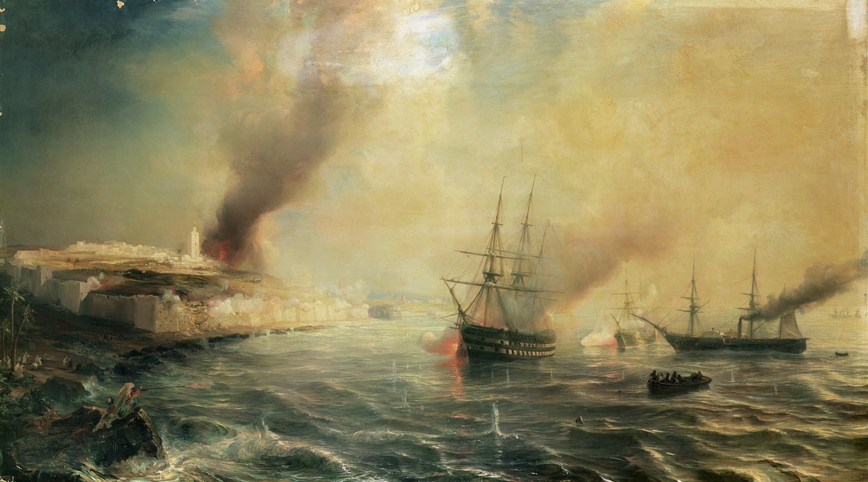 Bombardement af salg, 26. november 1851, 1855 af Jean Antoine Theodore Gudin