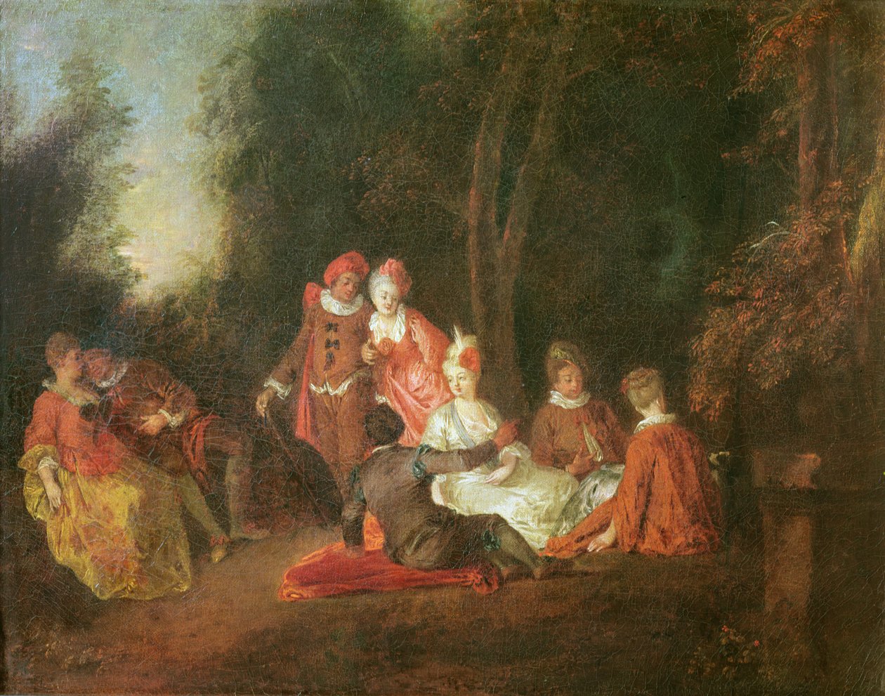 En samtale i en park af Jean-Antoine Watteau