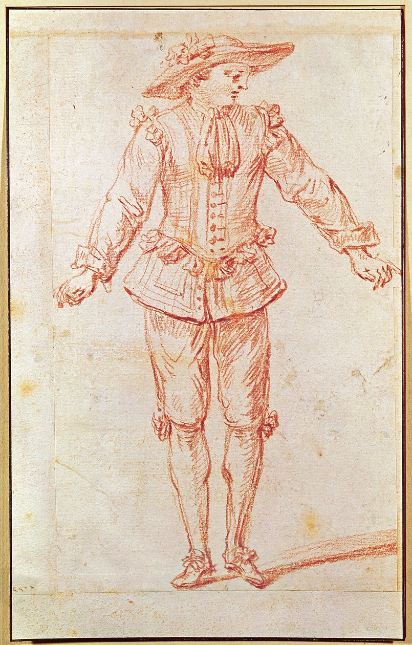 En danser fra Paris Opera af Jean Antoine Watteau