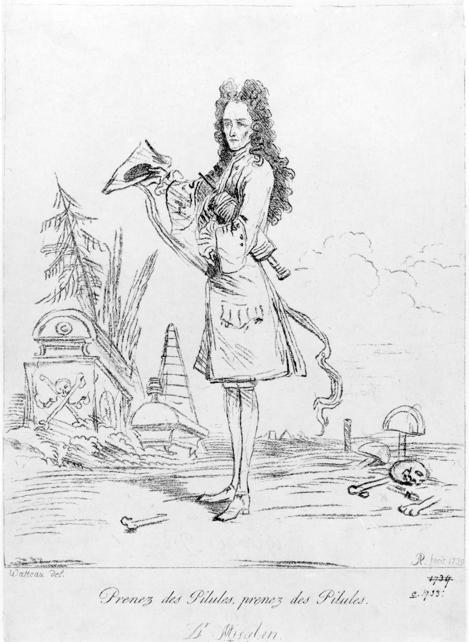 Tag piller, tag piller - Dr. Misabin, 1739 af Jean Antoine Watteau