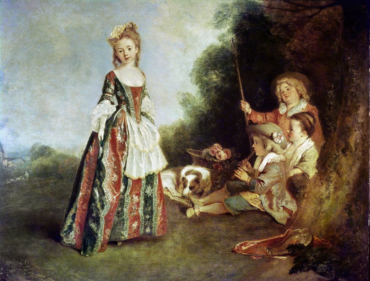 Dansen, eller Iris, 1719-20 af Jean Antoine Watteau