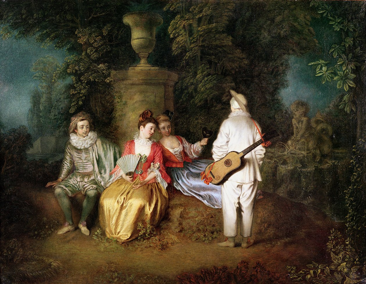 De fire, ca.1713 af Jean Antoine Watteau
