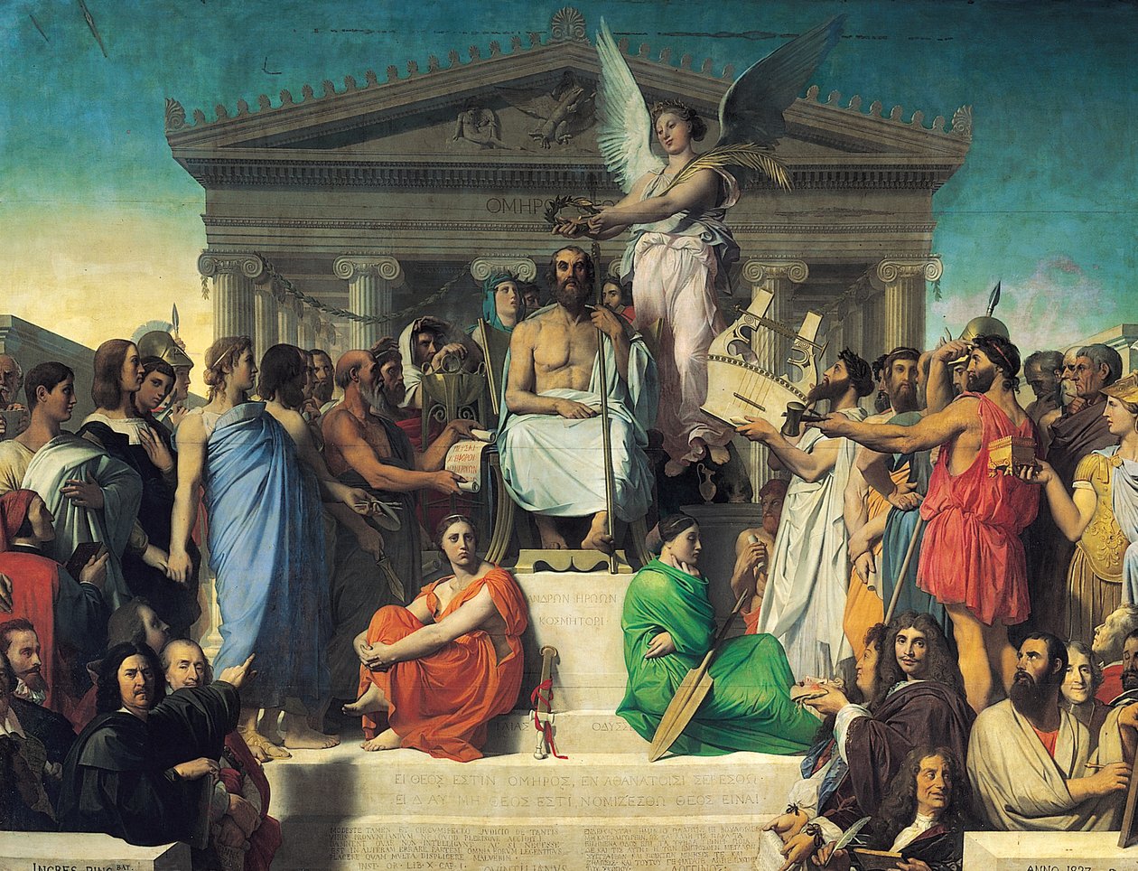 Apotheosis Homers af Jean Auguste Dominique Ingres