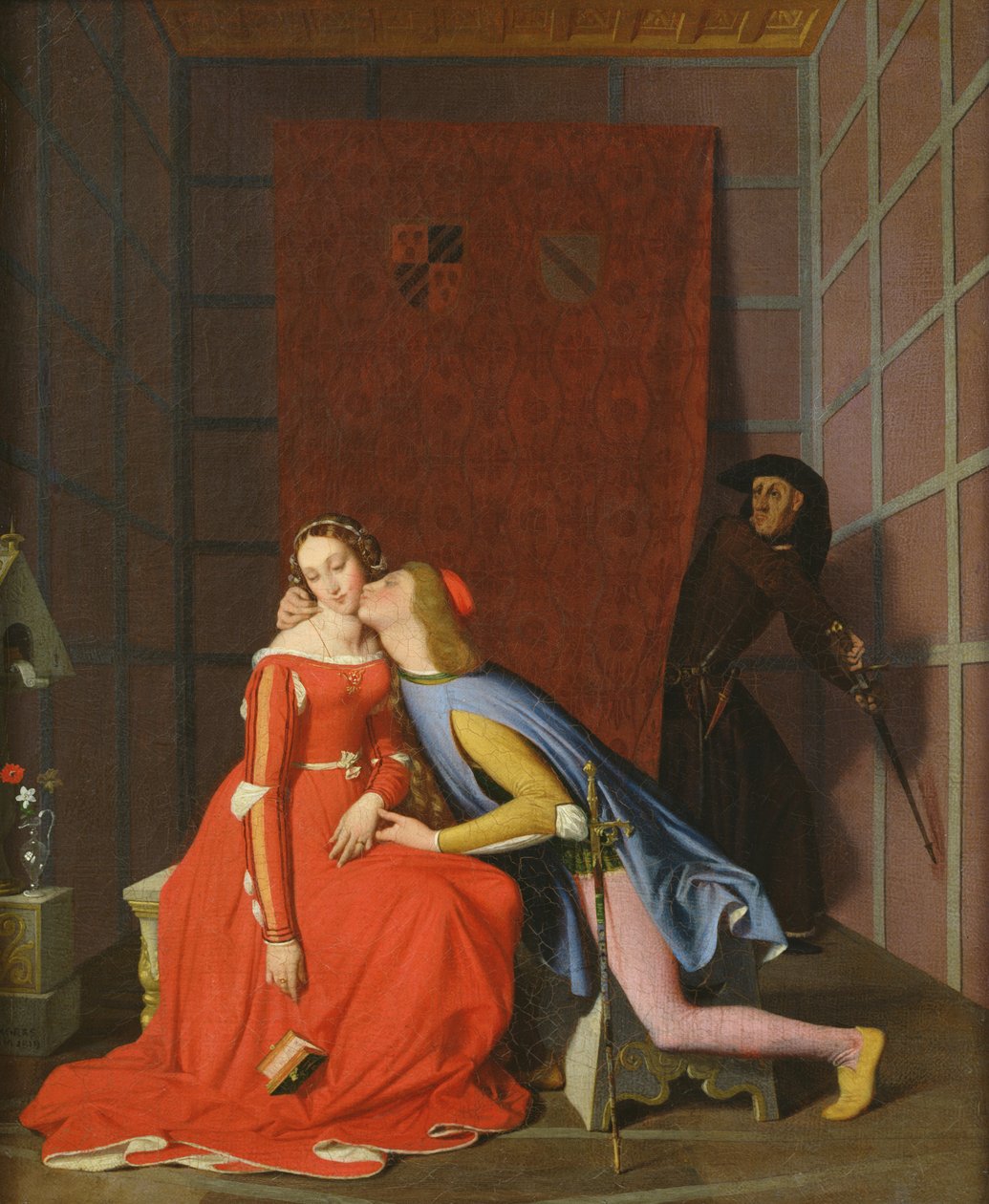 Francesca da Rimini og Paolo Malatesta, 1819 af Jean Auguste Dominique Ingres