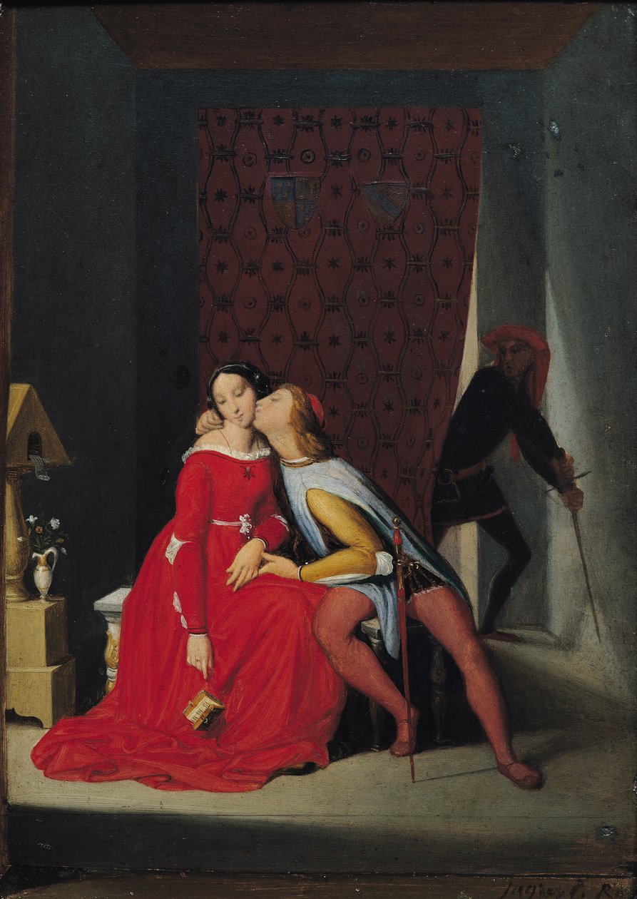 Gianciotto opdager Paolo og Francesca, 1814 af Jean Auguste Dominique Ingres