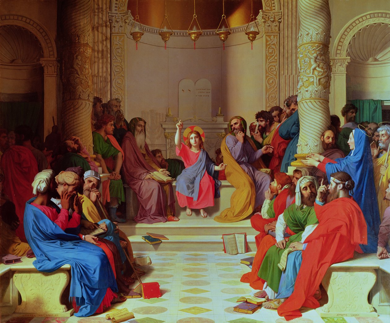 Jesus blandt lægerne, 1862 af Jean Auguste Dominique Ingres