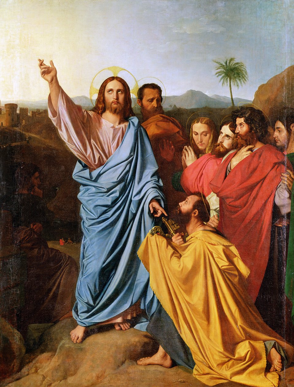Jesus returnerer nøglerne til St. Peter, 1820 af Jean Auguste Dominique Ingres