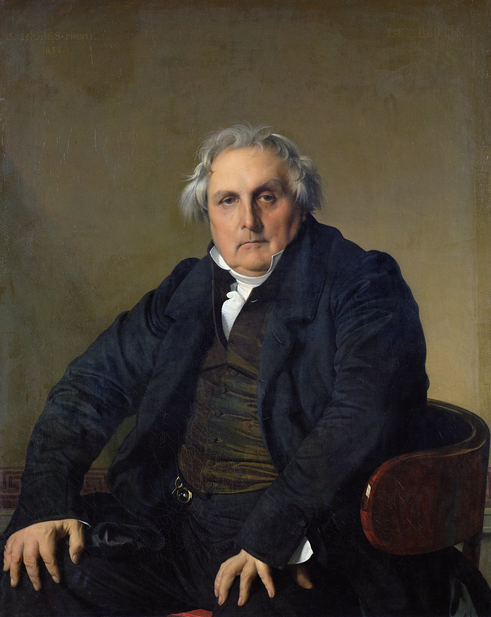Louis-Francois Bertin (1766-1841) 1832 af Jean Auguste Dominique Ingres