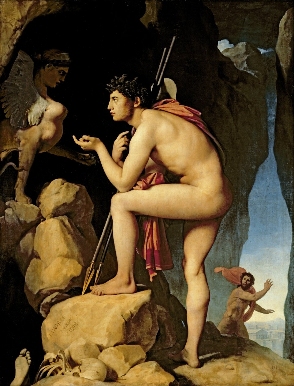 Ødipus og sfinxen, 1808 af Jean Auguste Dominique Ingres