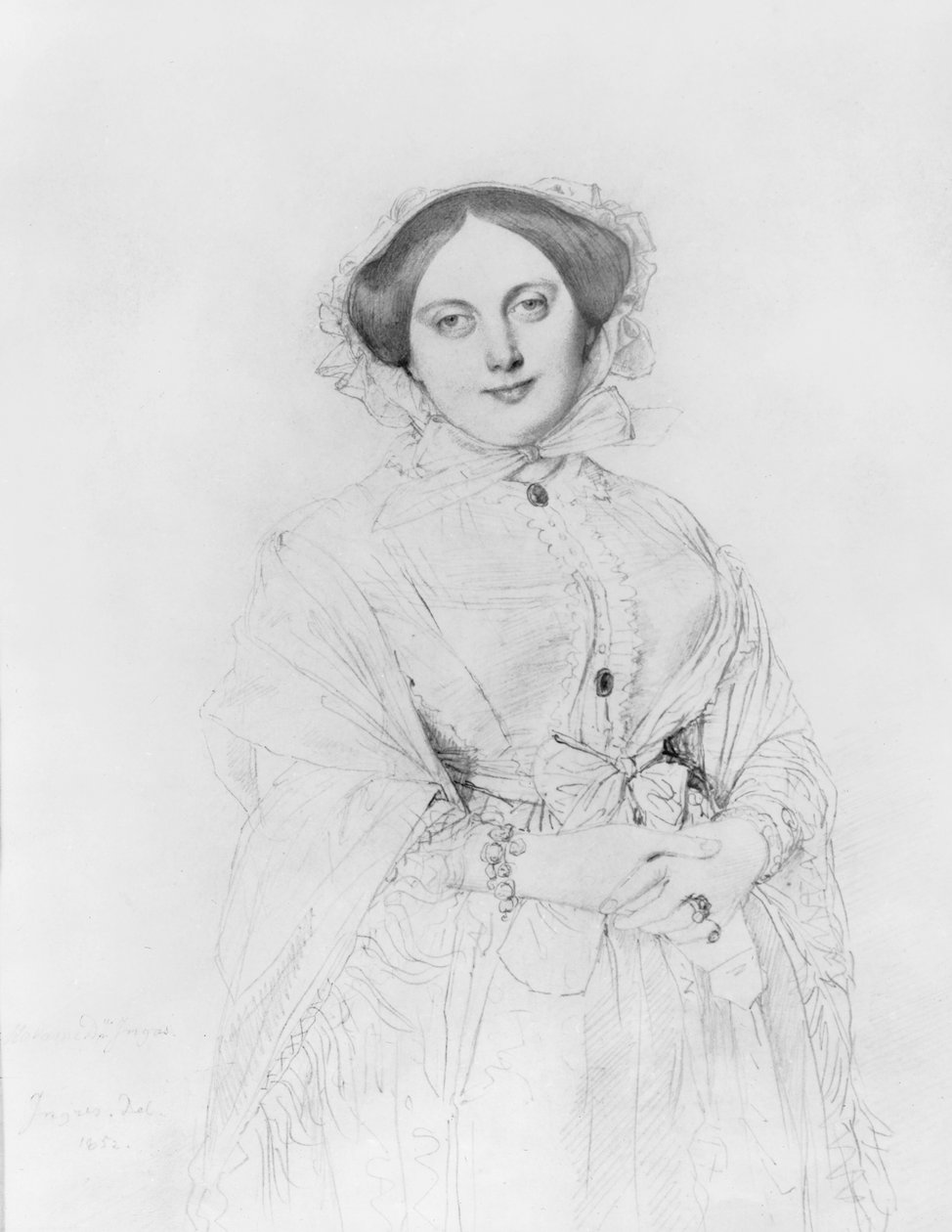Portræt af Madame Ingres, 1852 af Jean Auguste Dominique Ingres