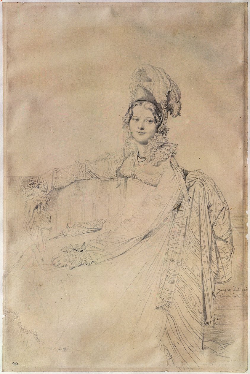 Portræt af Madame Louis-Nicolas-Marie Destouches (1787-1831) 1816 af Jean Auguste Dominique Ingres