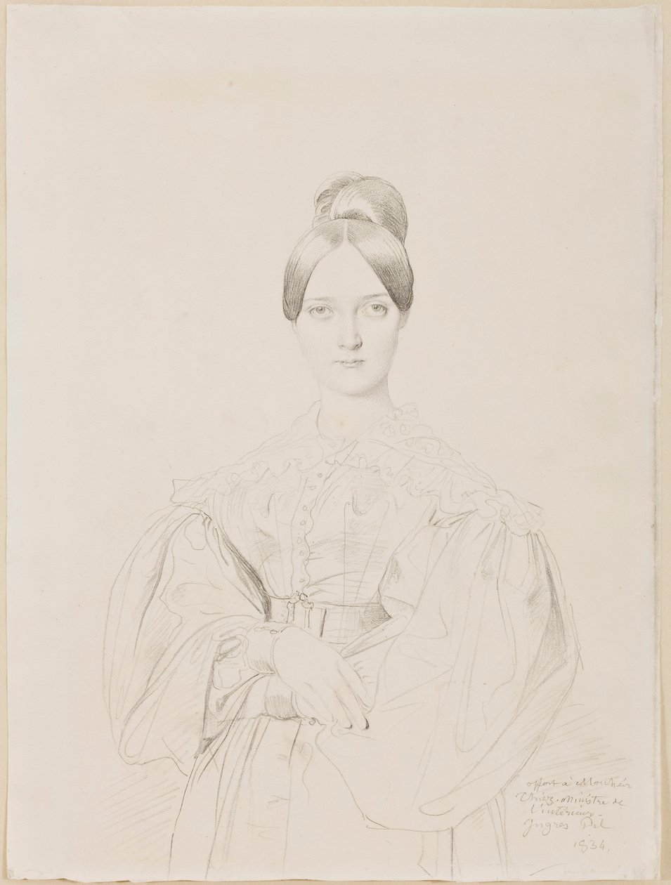 Portræt af Madame Thiers, 1834 (grafitblyant på papir) af Jean Auguste Dominique Ingres