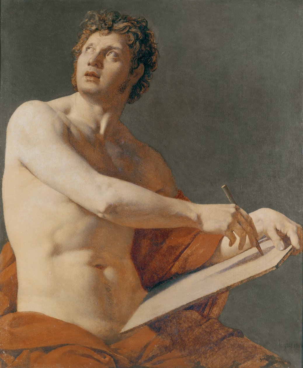 Portrætundersøgelse af Jean Auguste Dominique Ingres