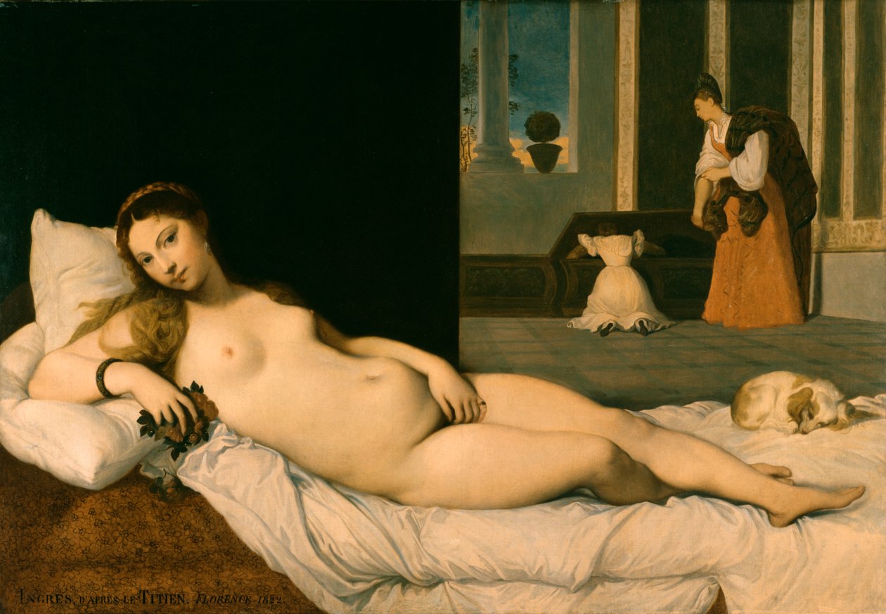 Liggende Venus af Jean Auguste Dominique Ingres