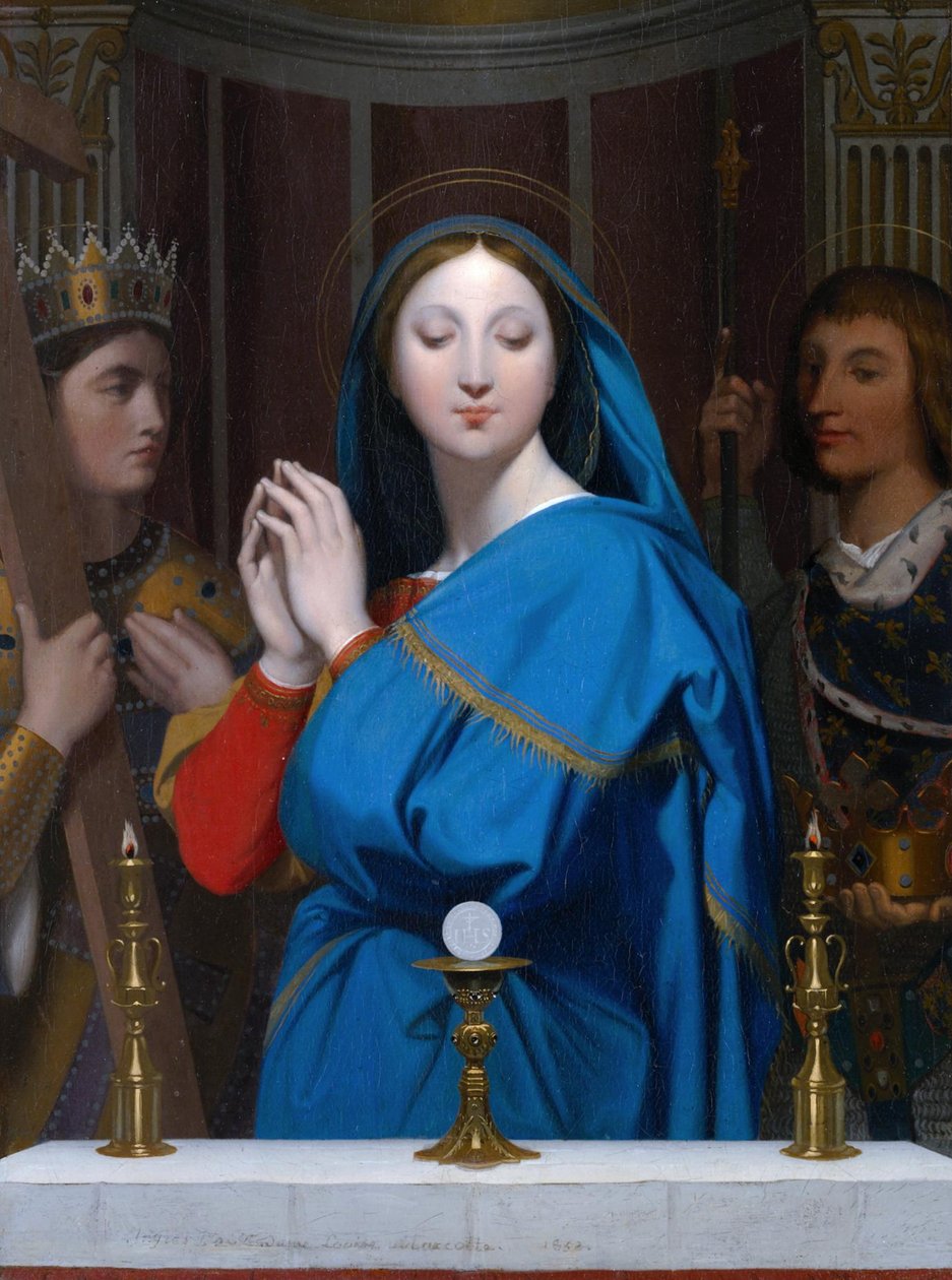 Jomfruen tilbeder værten af Jean Auguste Dominique Ingres