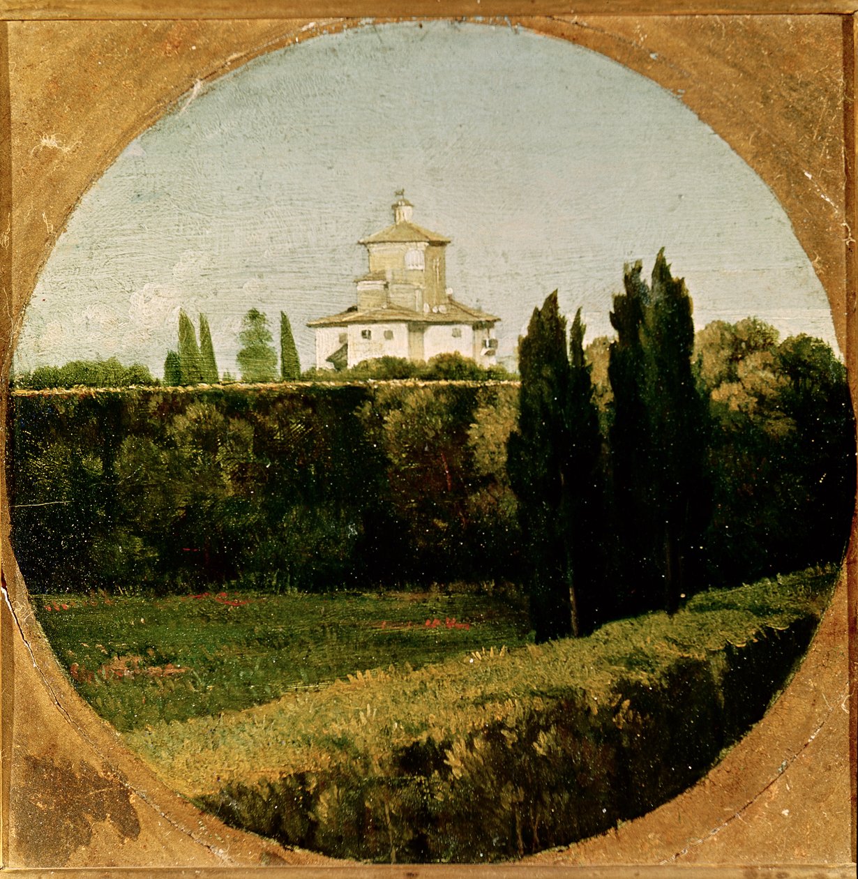 Udsigt over Villa Medici, Rom af Jean Auguste Dominique Ingres
