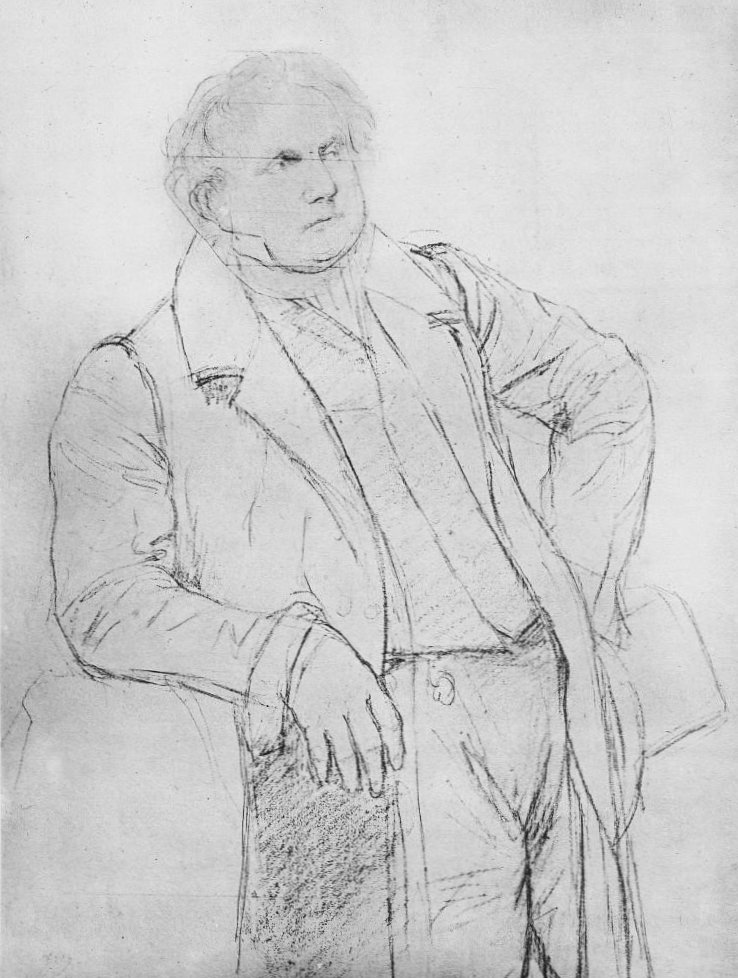Undersøgelse til portræt af M. Bertin af Jean Auguste Dominique Ingres
