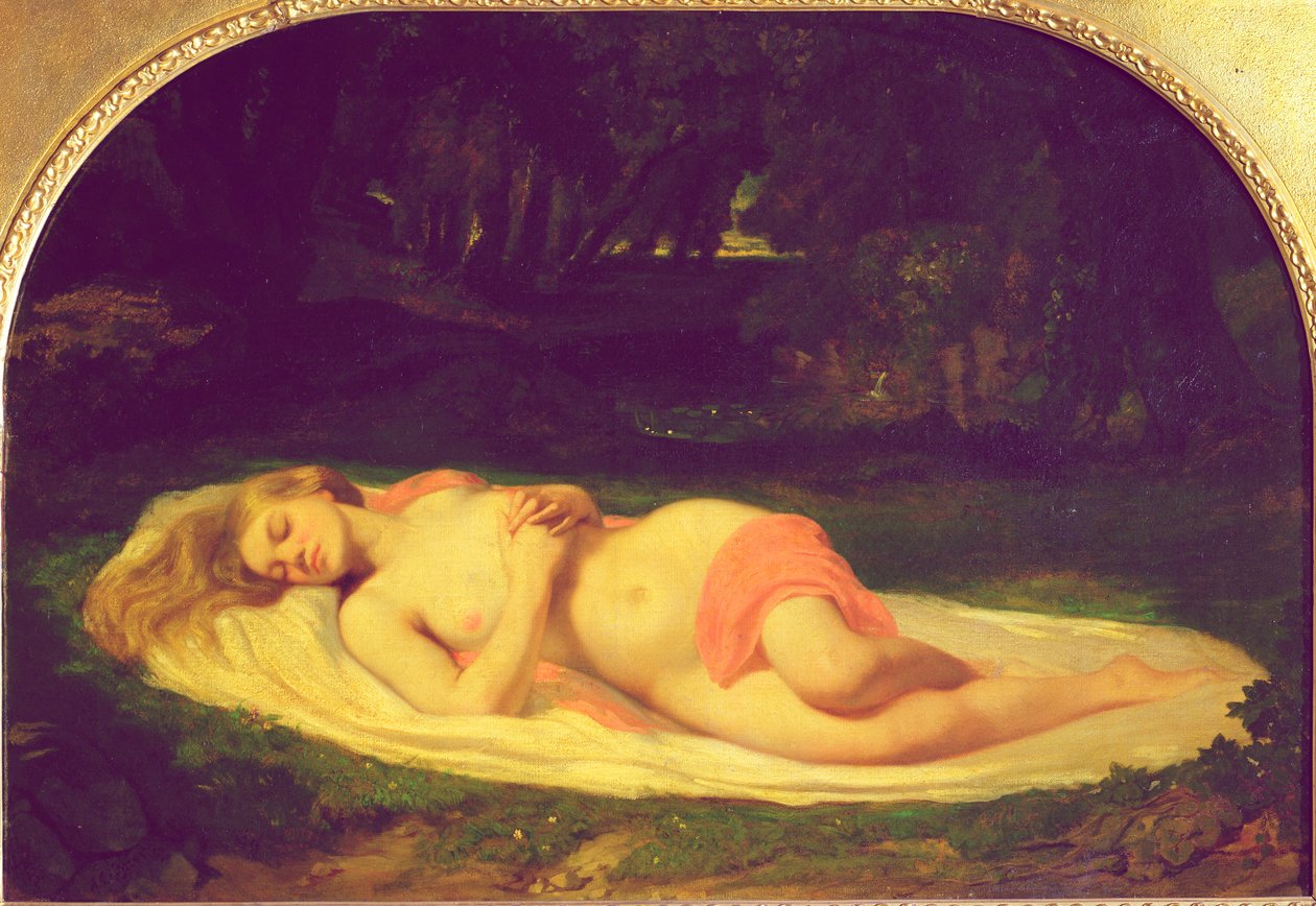 Sovende nymfe, 1844-49 af Jean Baptiste Ange Tissier