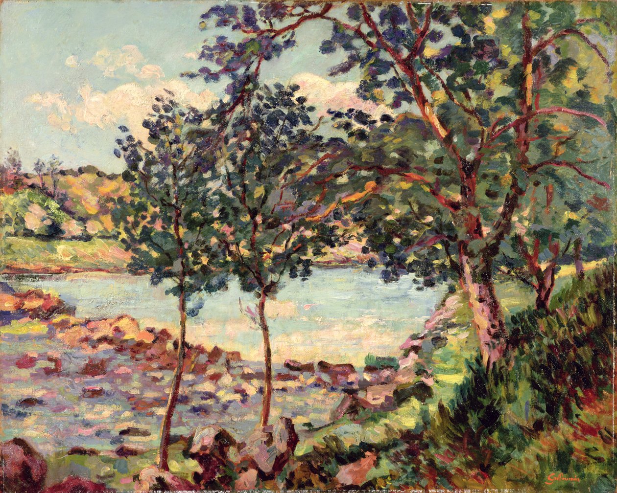 Landskab med en sø af Jean Baptiste Armand Guillaumin