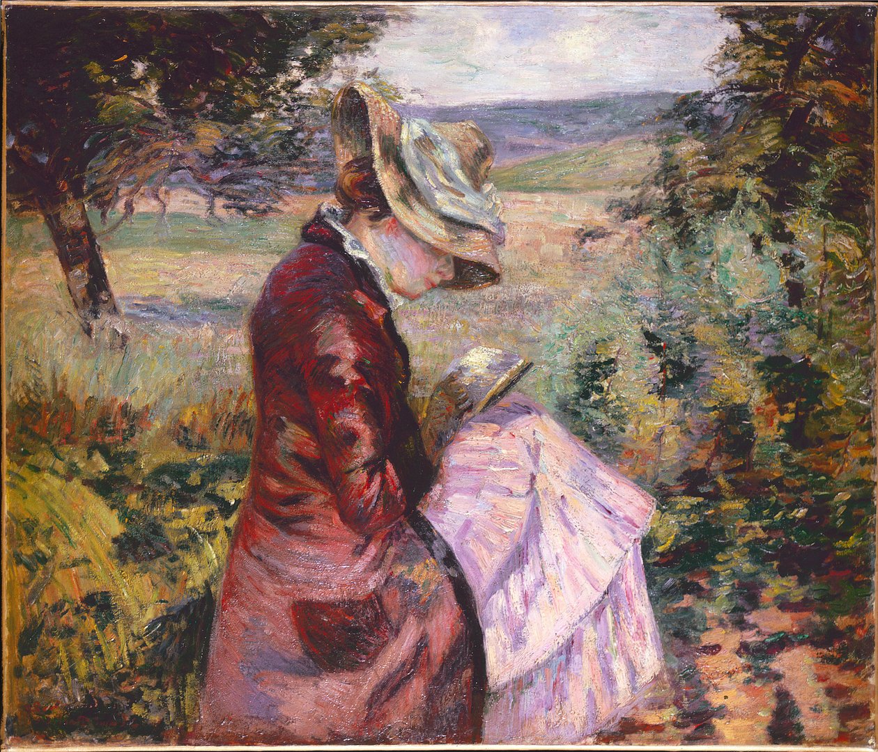 Madame Guillaumin læser, ca.1887 af Jean Baptiste Armand Guillaumin