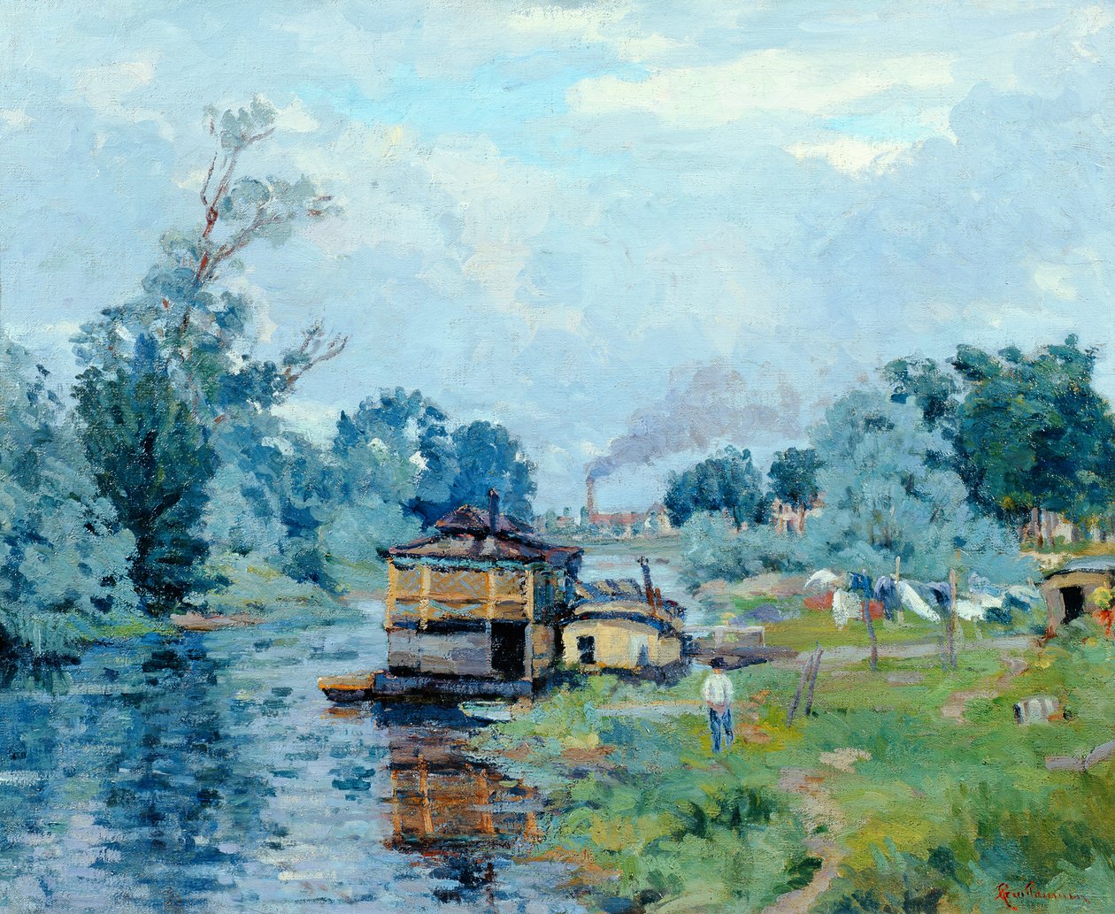 Flodlandskab af Jean Baptiste Armand Guillaumin