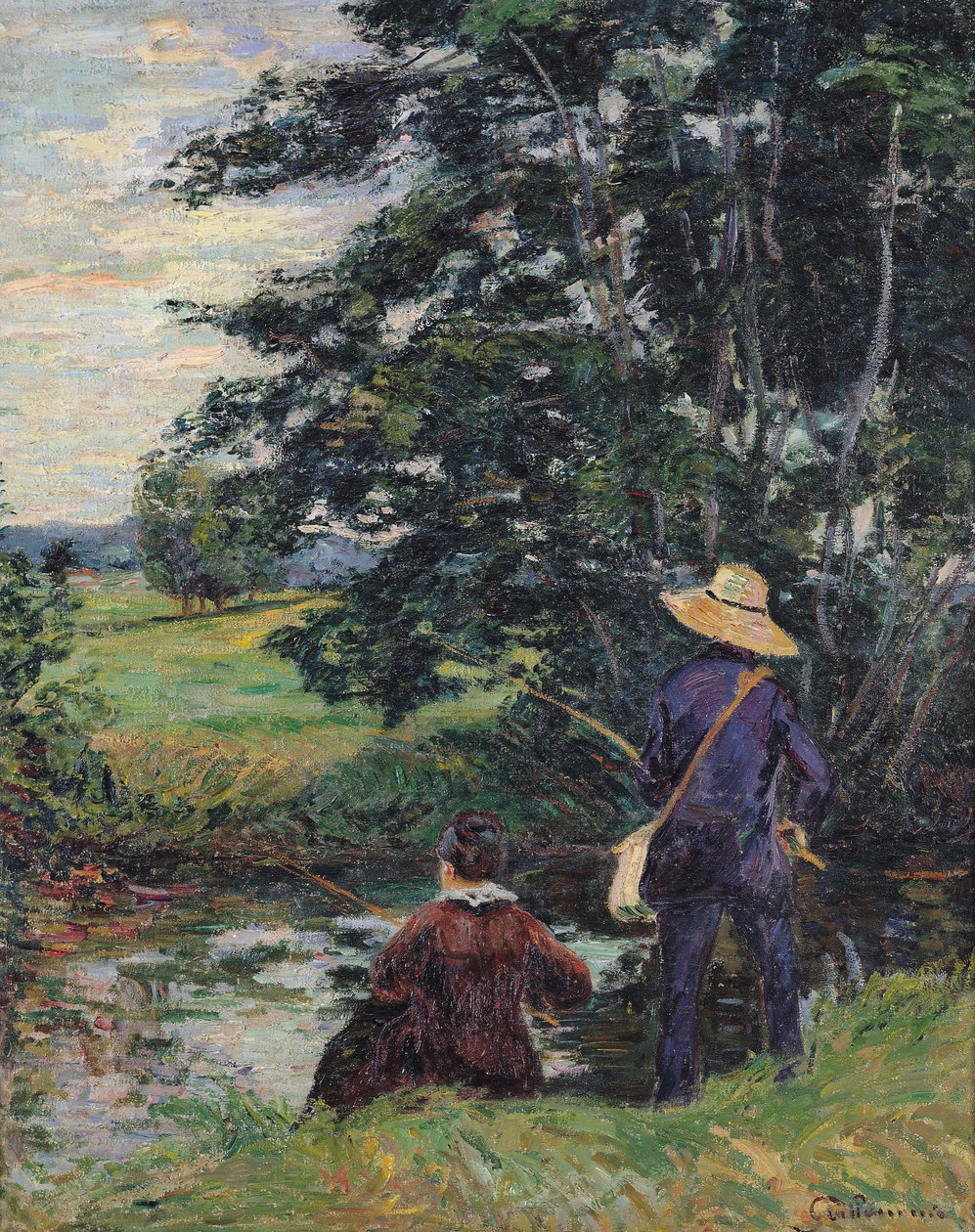Lystfiskerne, ca. 1885 af Jean Baptiste Armand Guillaumin
