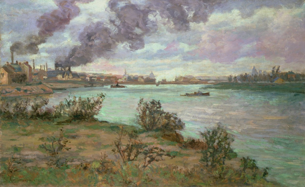 Sammenløbet af Seinen og Marne ved Ivry af Jean Baptiste Armand Guillaumin