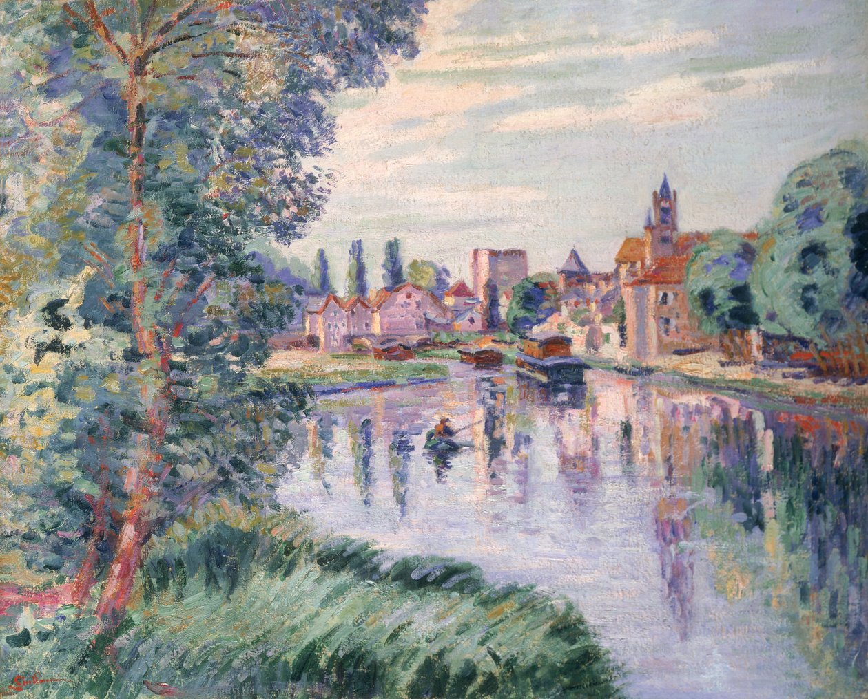 Den gamle Samois, ca. 1900 af Jean Baptiste Armand Guillaumin