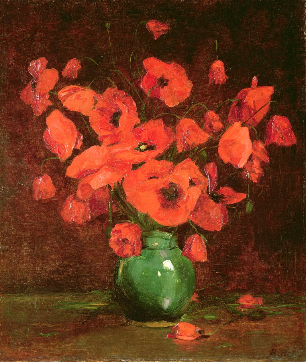 Vase med blomster af Jean Baptiste Barthelemy Binet