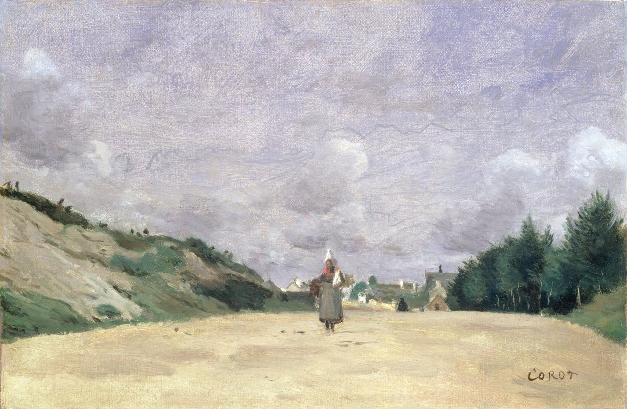 En vej i Normandiet, ca.1860-65 af Jean Baptiste Camille Corot