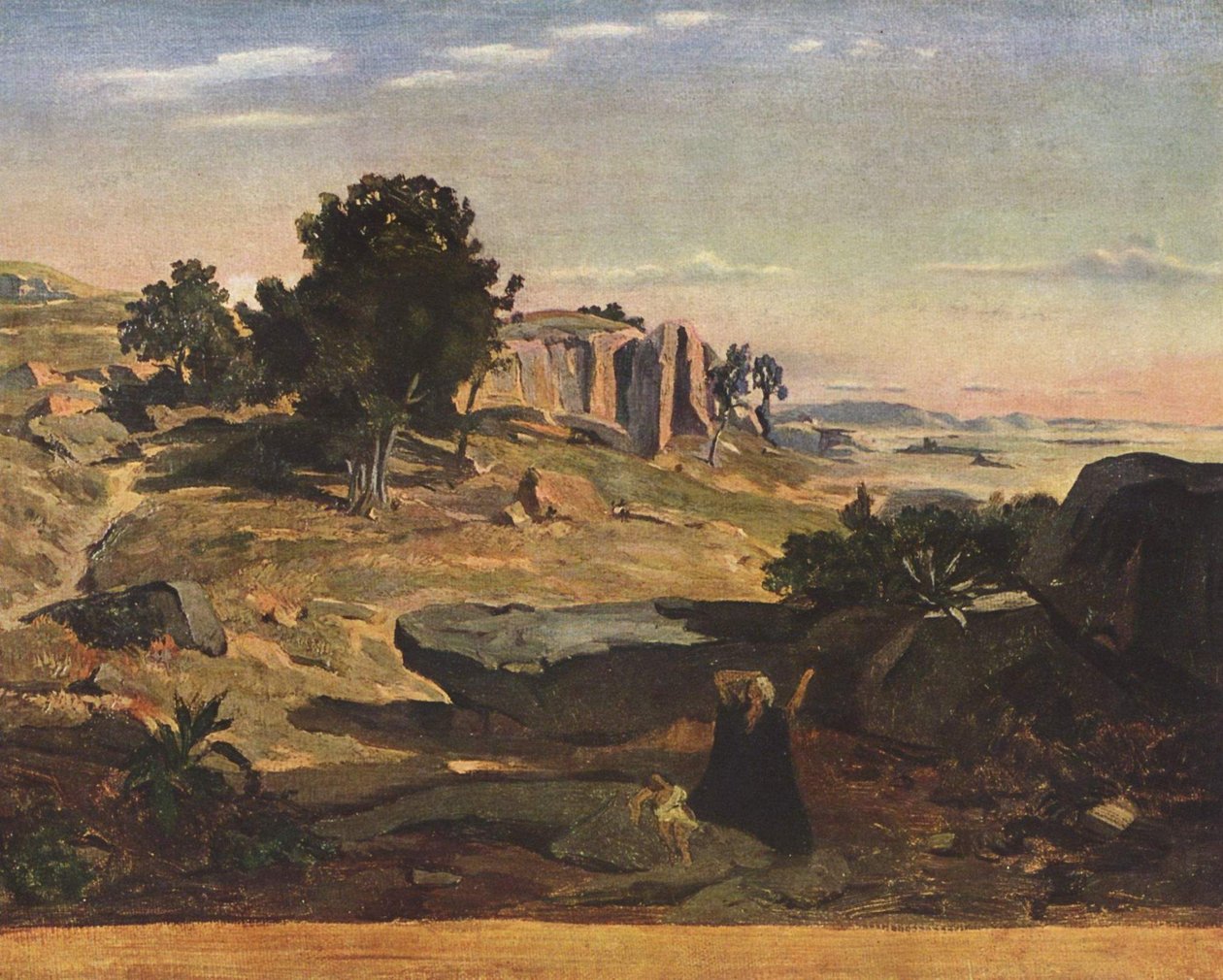 Hagar i ørkenen af Jean Baptiste Camille Corot