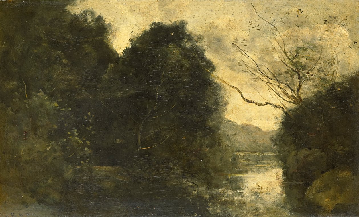 Skovdam af Jean-Baptiste-Camille Corot