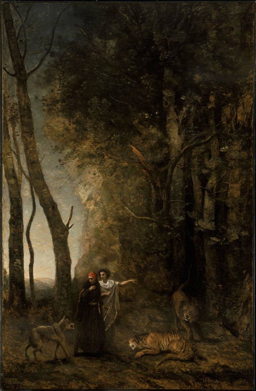 Dante og Vergil af Jean Baptiste Camille Corot