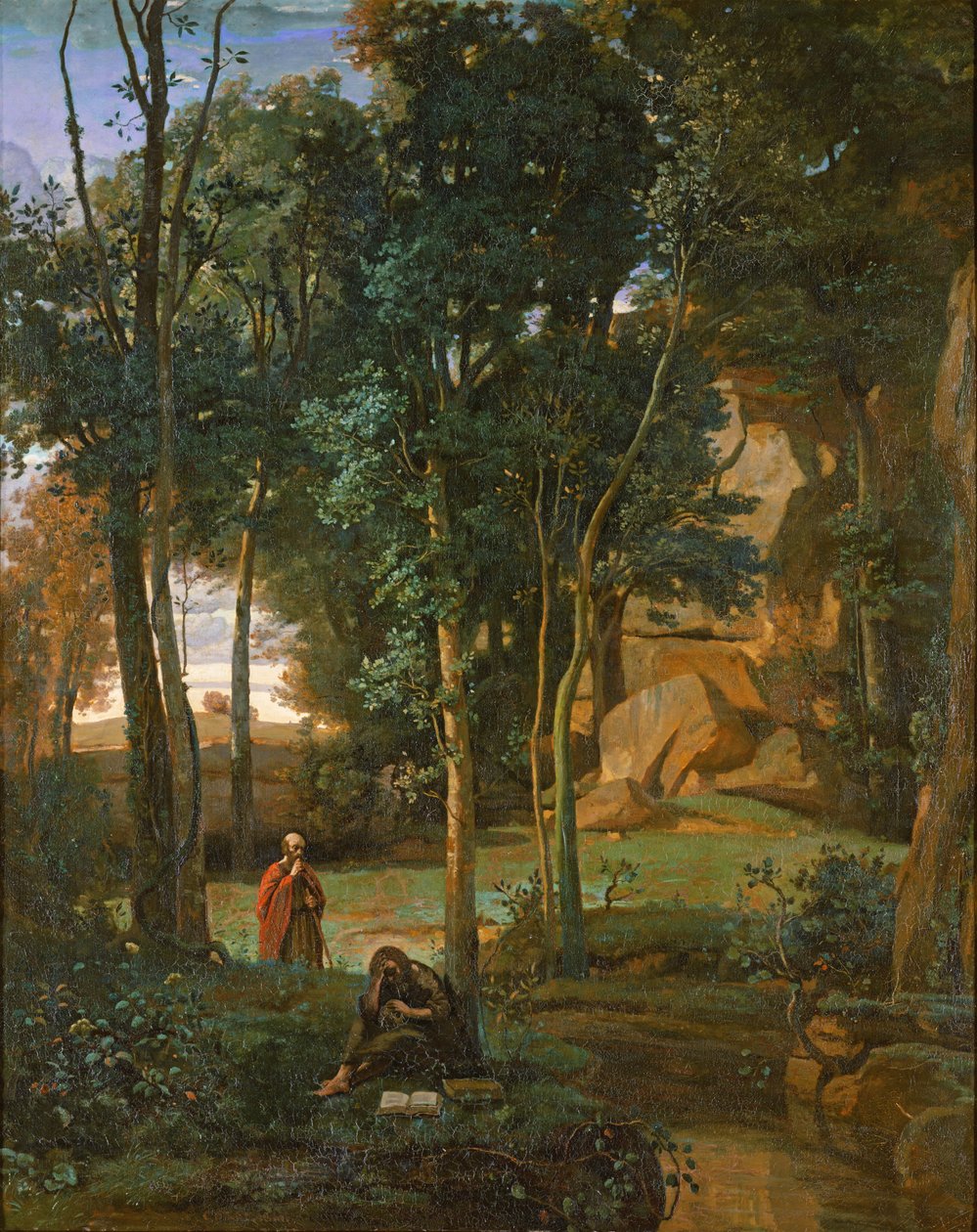 Demokrit og abderitterne, 1841 af Jean Baptiste Camille Corot