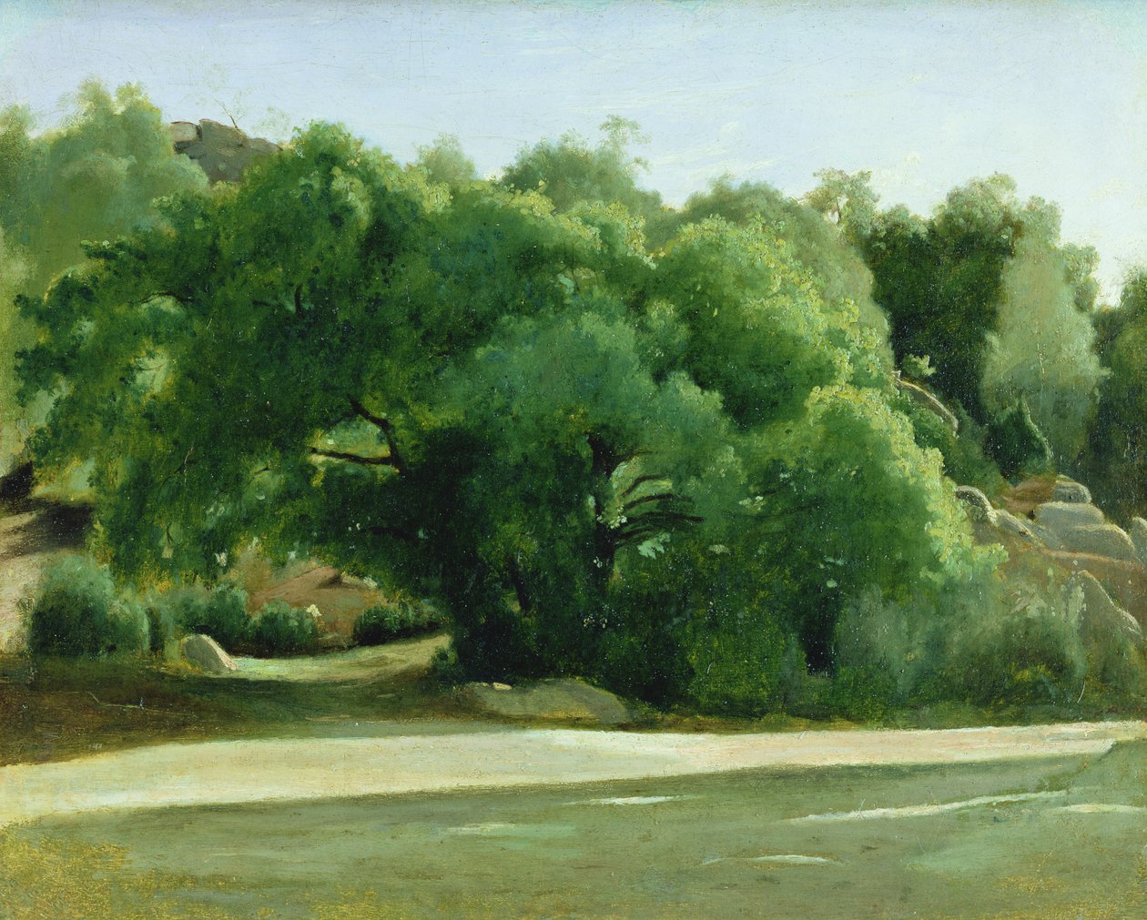 Fontainebleau, vejen til Chailly, ca. 1822-24 af Jean Baptiste Camille Corot