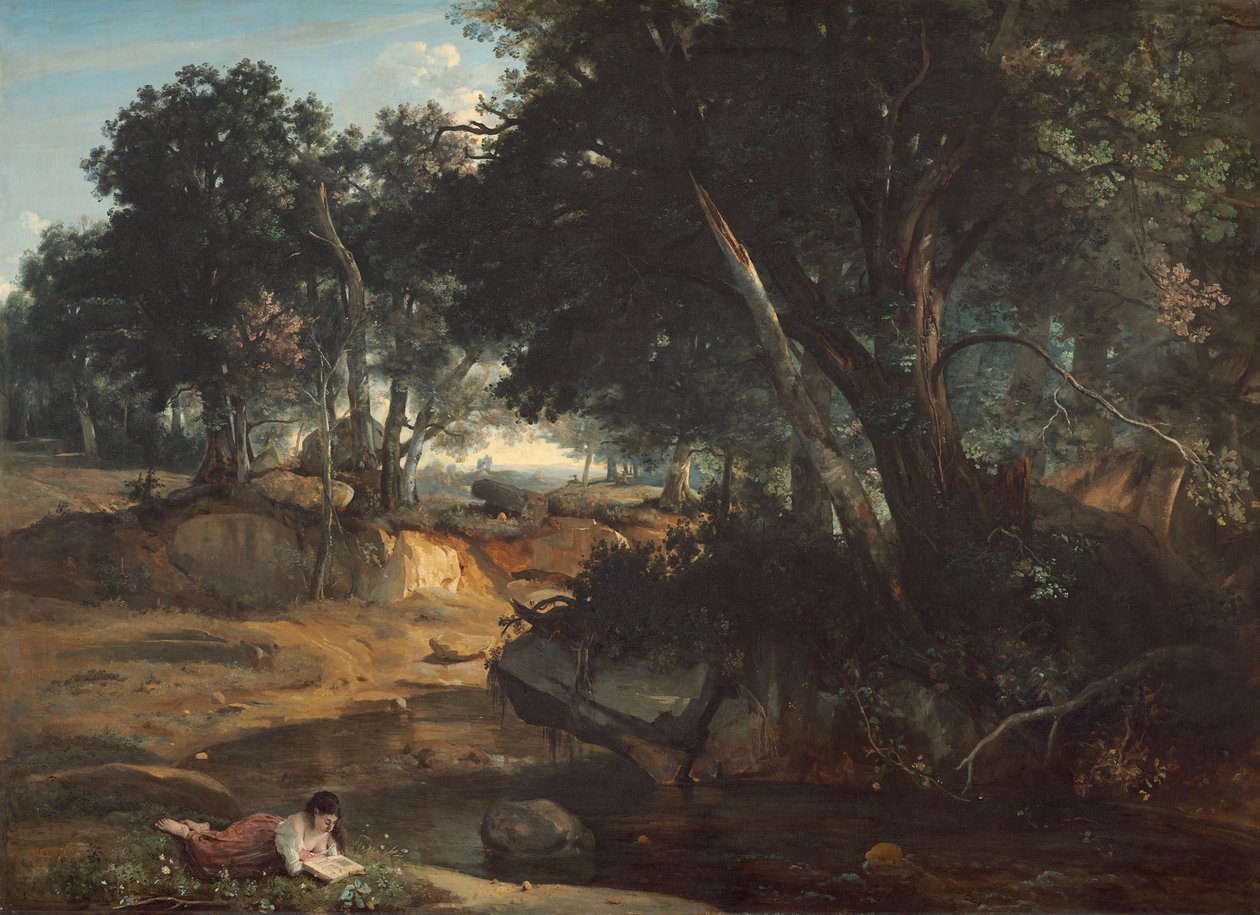 Fontainebleau-skoven, 1834 af Jean Baptiste Camille Corot