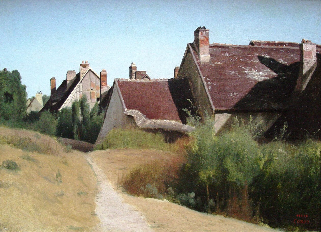 Huse i nærheden af Orleans af Jean Baptiste Camille Corot