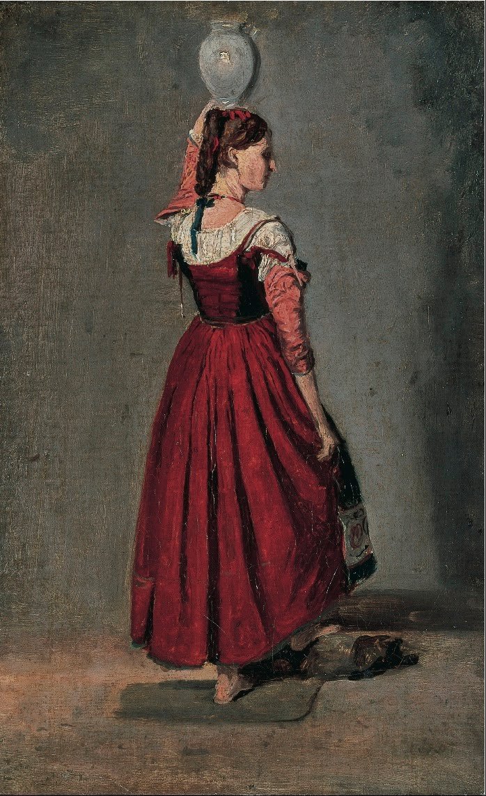 Italiensk kvinde af Jean Baptiste Camille Corot