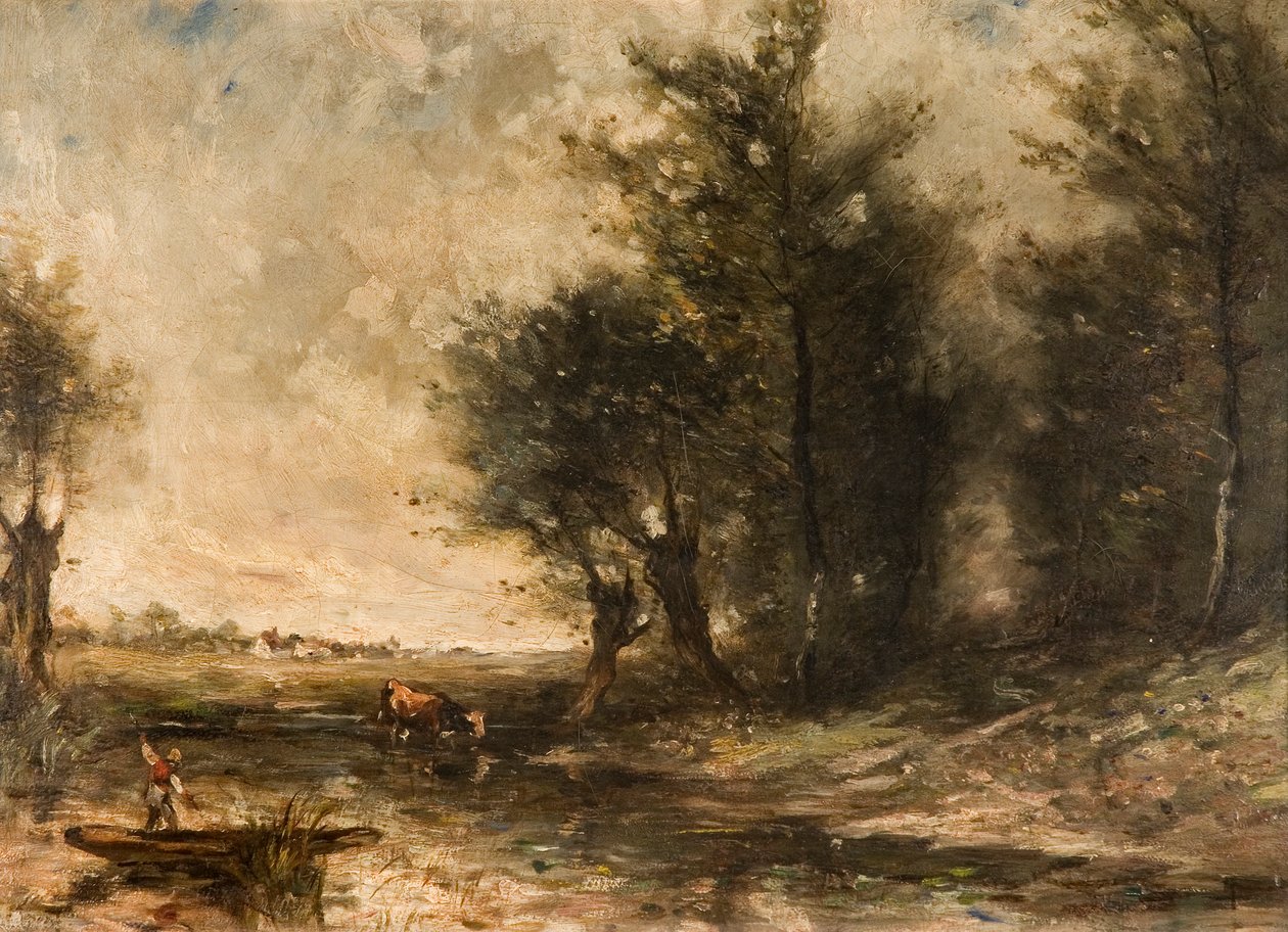 Landskab af Jean Baptiste Camille Corot