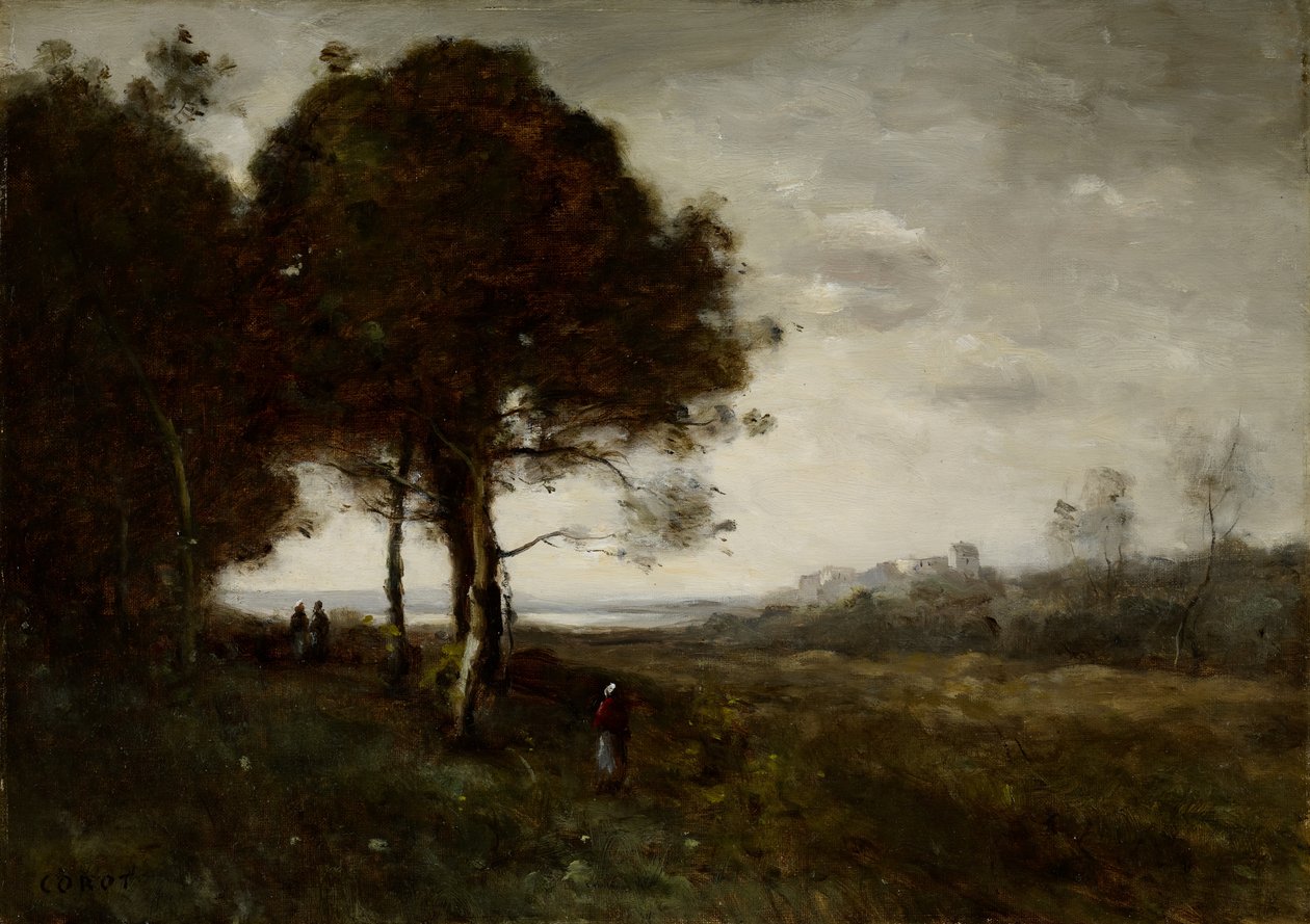 Landskab af Jean Baptiste Camille Corot