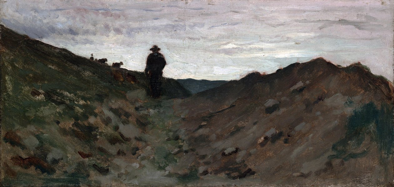Landskab med figur af Jean Baptiste Camille Corot