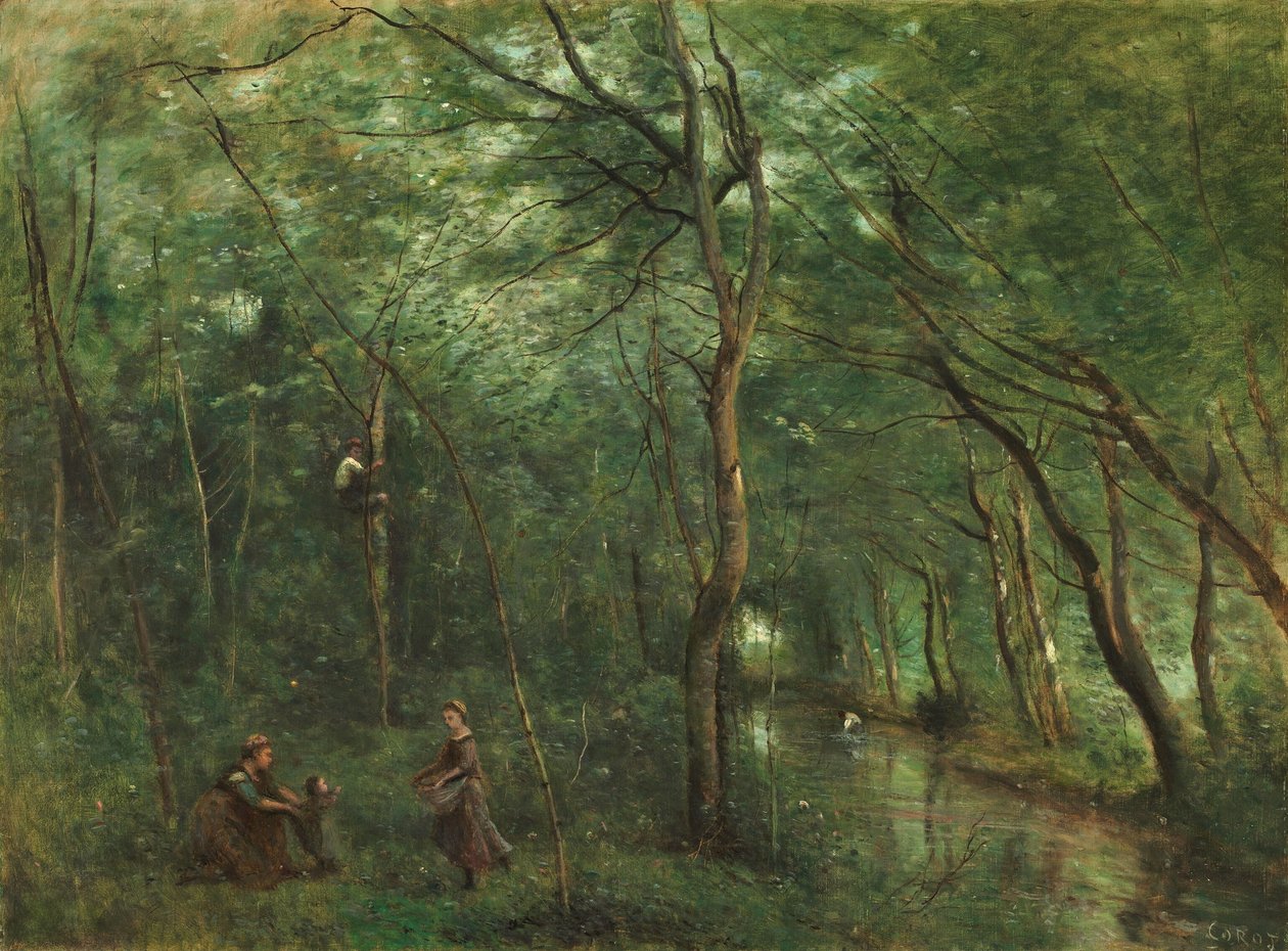Languille indsamlere af Jean Baptiste Camille Corot