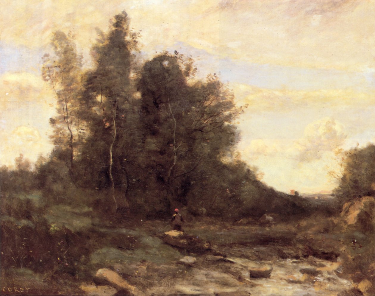 Den stenede strøm af Jean Baptiste Camille Corot