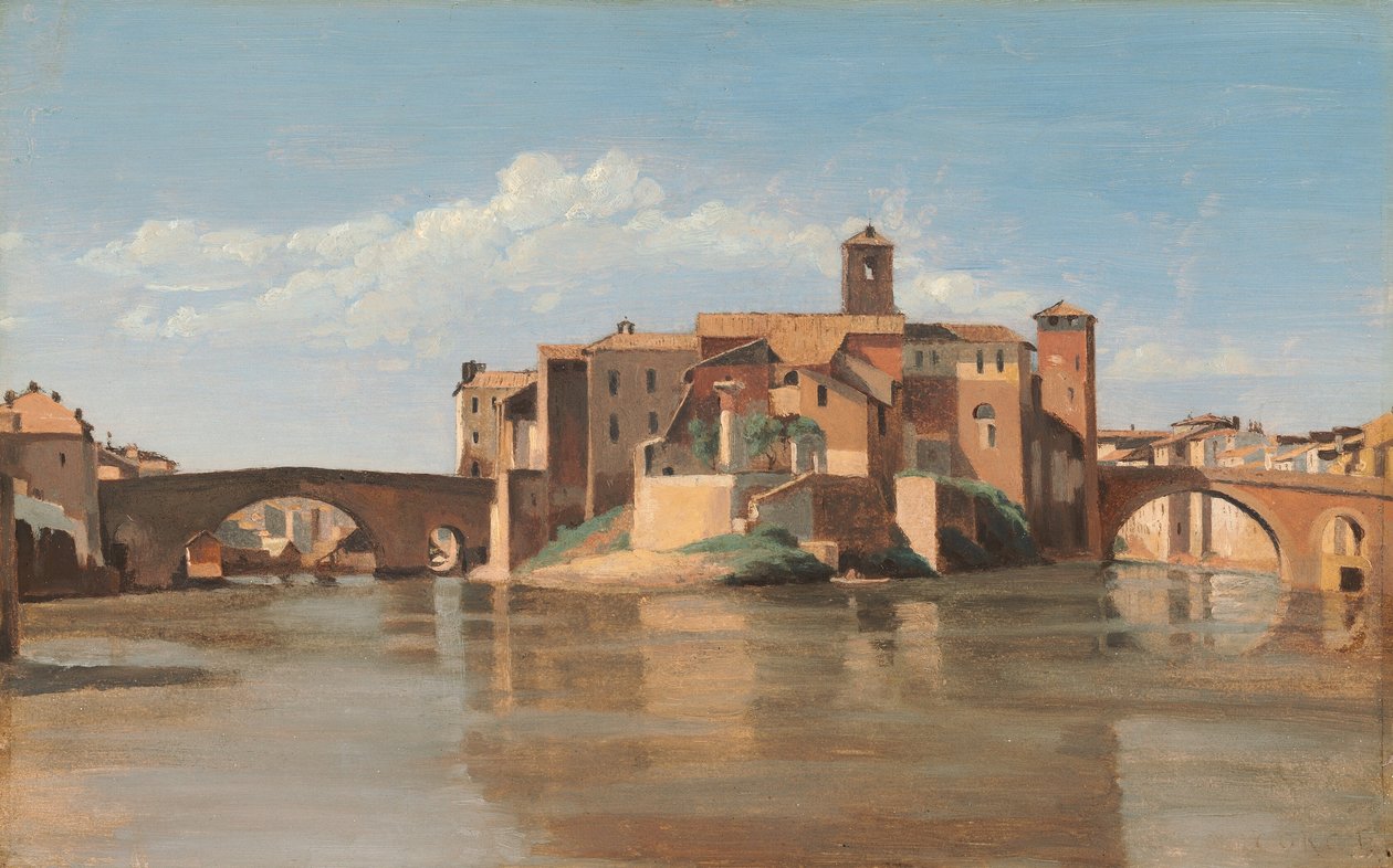 Øen og broen San Bartolomeo, Rom af Jean Baptiste Camille Corot