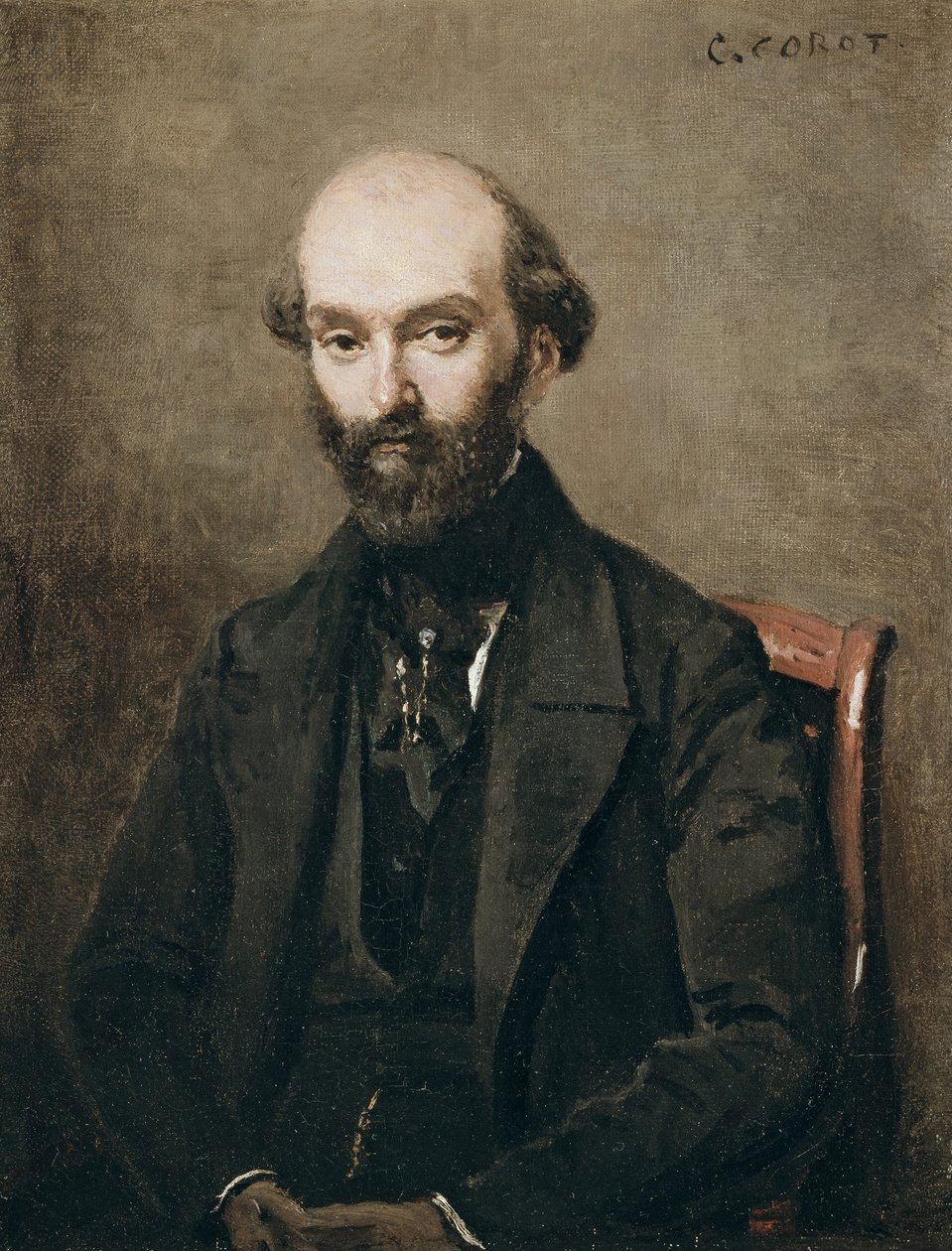 Hr. Bison, 1852 af Jean Baptiste Camille Corot