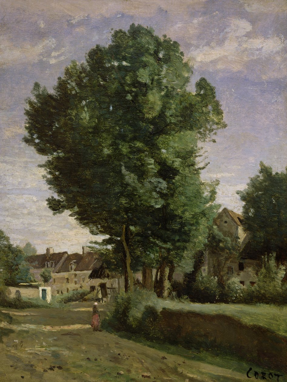 Udkanten af en landsby nær Beauvais, ca. 1850 af Jean Baptiste Camille Corot