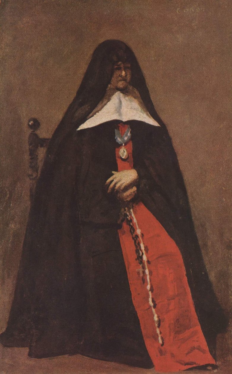 Portræt af den øverste af Annunziata-klosteret af Jean Baptiste Camille Corot