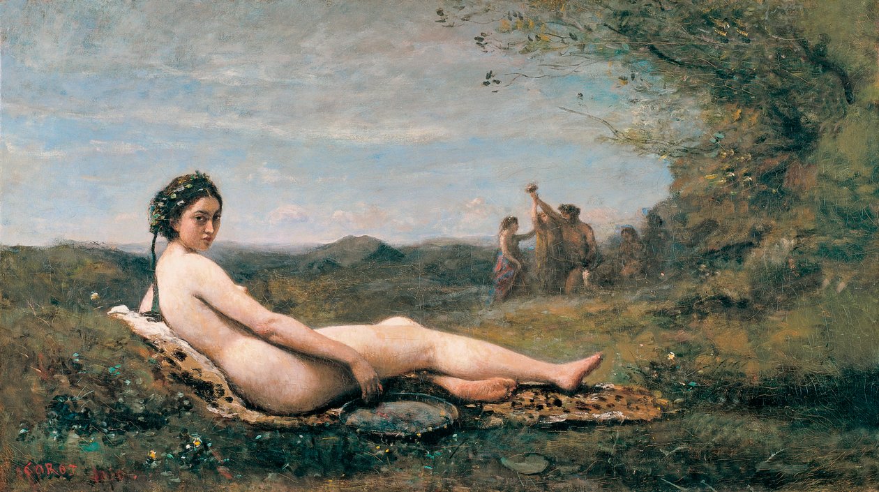Repose, 1860 af Jean Baptiste Camille Corot