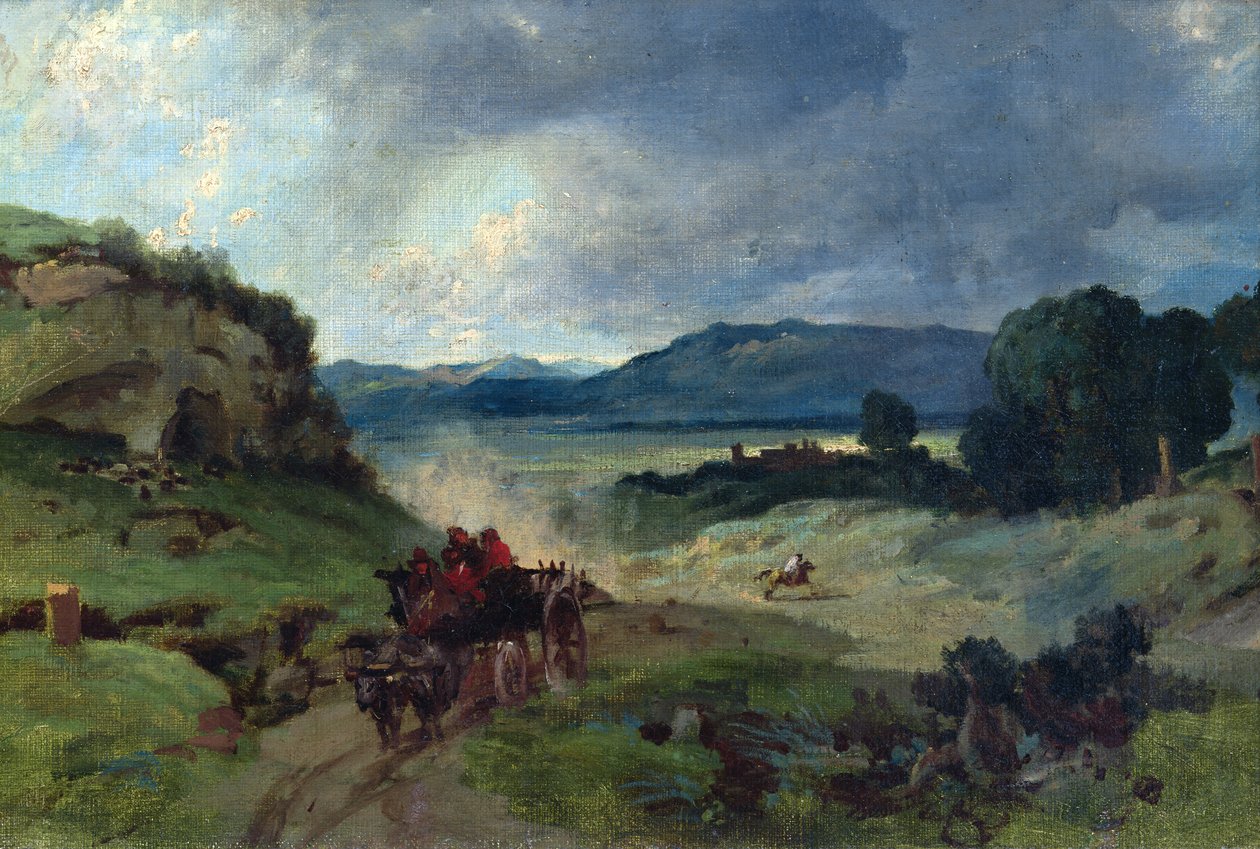 Romersk landskab, 1827 af Jean Baptiste Camille Corot